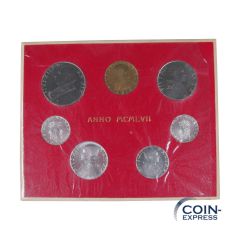 Lire Kursmünzensatz Vatikan 1957 BU - ANNO MCMLVII