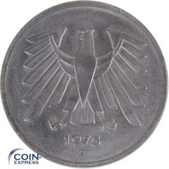 5 DM Münze Deutschland 1975 D