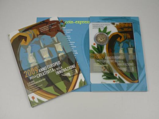 2 Euro Gedenkmünze San Marino 2009 Kreativität und Innovation