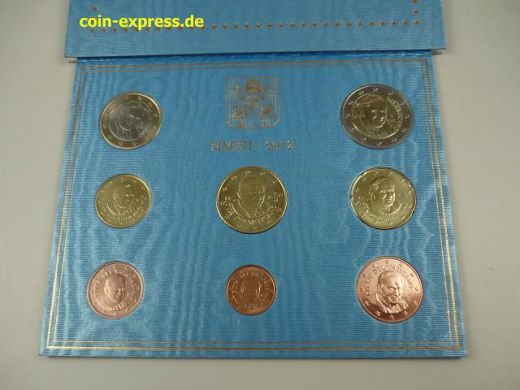 Euro Kursmünzensatz Vatikan 2012 BU