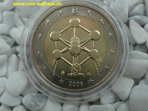 2 Euro Gedenkmünze Belgien 2006 Atomium Brüssel