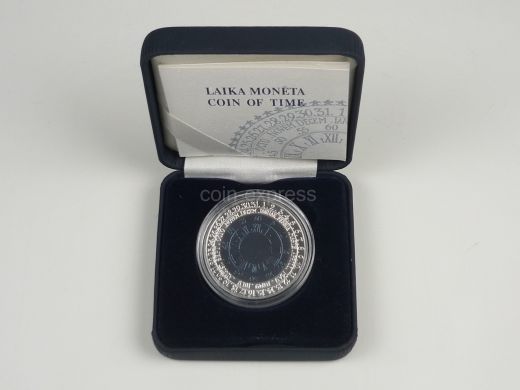 1 Lats Gedenkmünze Lettland 2004 Niob - Coin of Time