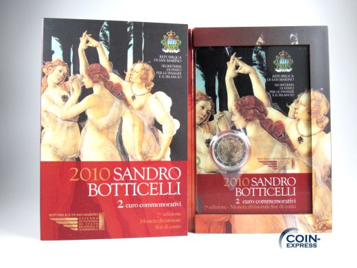 2 Euro Gedenkmünze San Marino 2010 - Sandro Botticelli