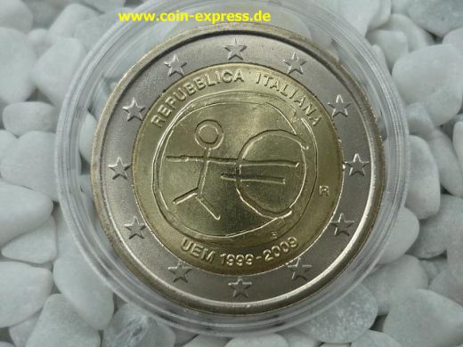 2 Euro Gedenkmünze Italien 2009 - Europäische Währungsunion