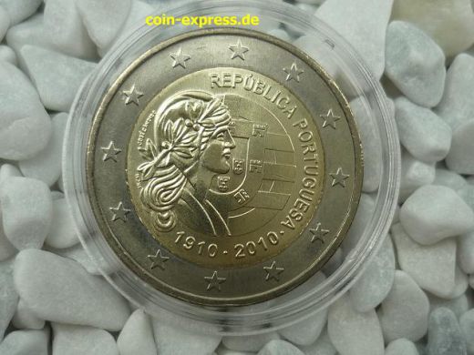 2 Euro Gedenkmünze Portugal 2010 - 100 Jahre Republik Portugal