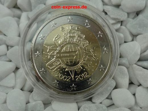 2 Euro Gedenkmünze Irland 2012 - 10 Jahre Euro Bargeld