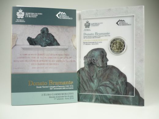 2 Euro Gedenkmünze San Marino 2014 - Donato Bramante
