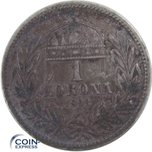 1 Krone Österreich Ungarn 1893 Franz Josef I