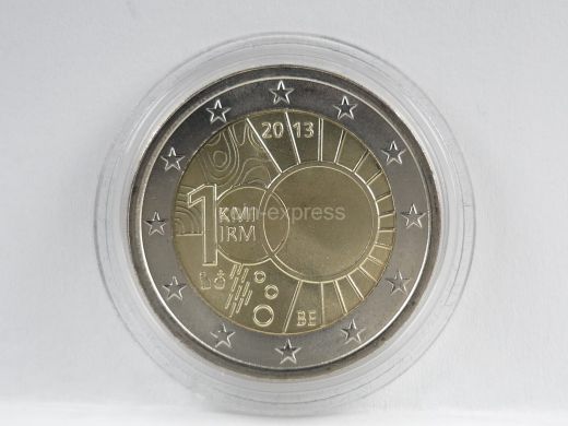2 Euro Gedenkmünze Belgien 2013 Meteorologisches Institut
