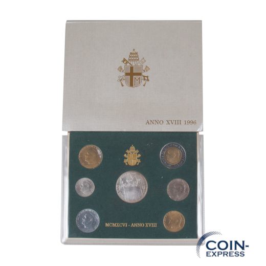 Lire Kursmünzensatz Vatikan 1996 BU