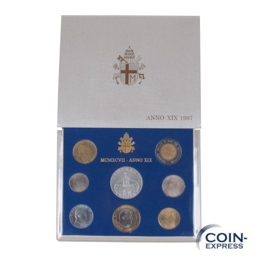 Lire Kursmünzensatz Vatikan 1997 BU