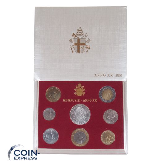 Lire Kursmünzensatz Vatikan 1998 BU