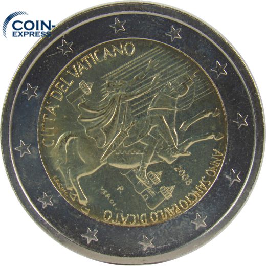 2 Euro Gedenkmünze Vatikan 2008 Paulusjahr