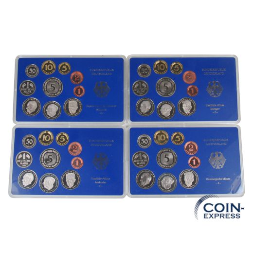 DM Kursmünzensätze Deutschland 1986 PP DFGJ