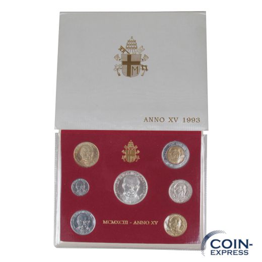 Lire Kursmünzensatz Vatikan 1993 BU
