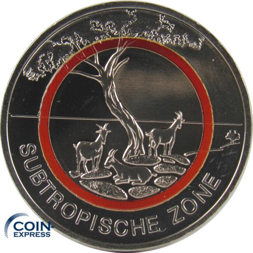 5 Euro Münze Deutschland 2018 Subtropische Zone - D