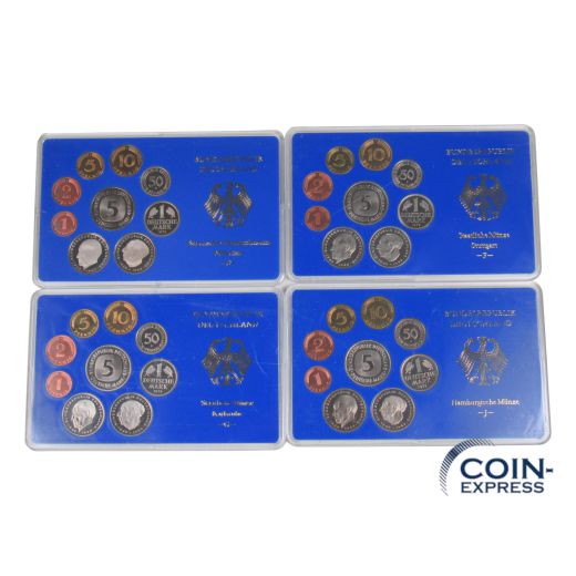 DM Kursmünzensätze Deutschland 1975 PP DFGJ