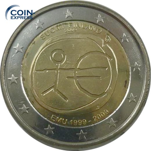 2 Euro Gedenkmünze Finnland 2009 Europäische Währungsunion