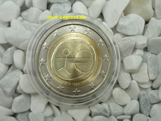 2 Euro Gedenkmünze Portugal 2009 Europäische Währungsunion