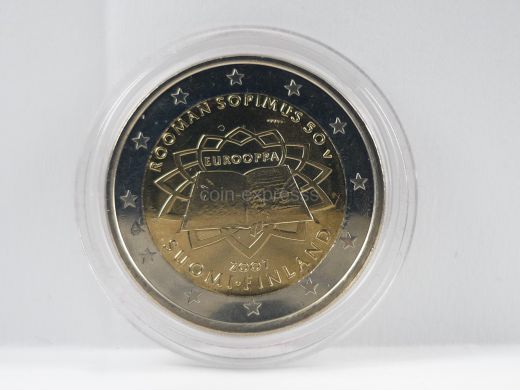 2 Euro Gedenkmünze Finnland 2007 Römische Verträge