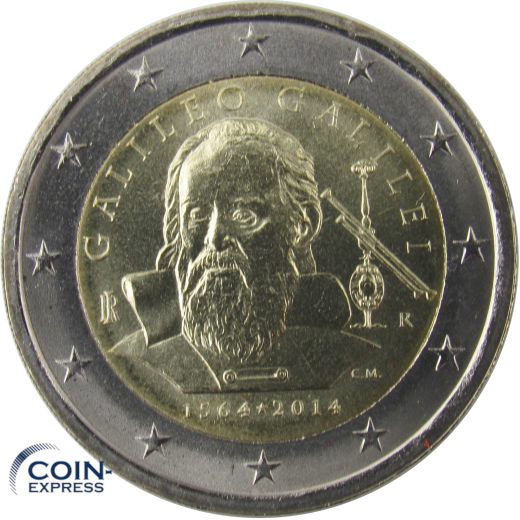 2 Euro Gedenkmünze Italien 2014 - Galileo Galilei