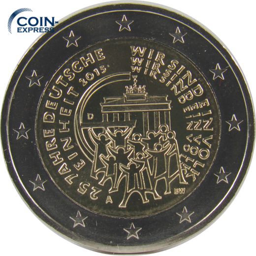 2 Euro Gedenkmünze Deutschland 2015 - 25 Jahre Deutsche Einheit - A Berlin