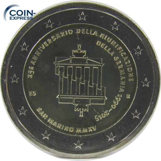 2 Euro Gedenkmünze San Marino 2015 - Deutsche Wiedervereinigung