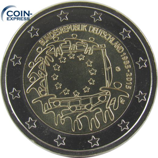 2 Euro Gedenkmünze Deutschland 2015 - 30 Jahre Europaflagge - G Karlsruhe