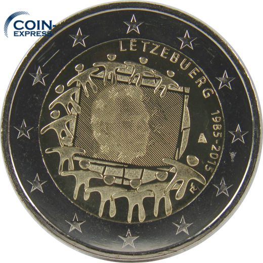 2 Euro Gedenkmünze Luxemburg 2015 - 30 Jahre Europaflagge