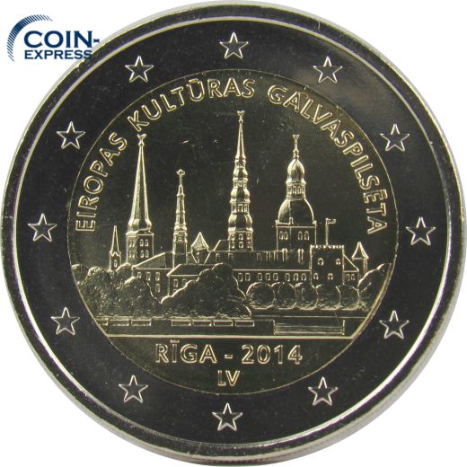 2 Euro Gedenkmünze Lettland 2014 - Kulturhauptstadt Riga