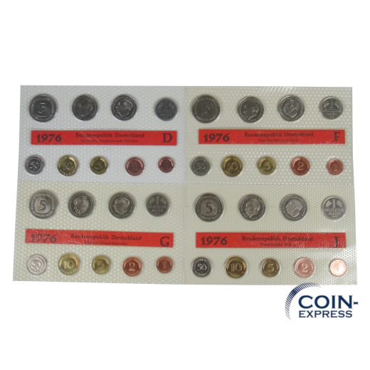 DM Kursmünzensätze Deutschland 1976 Stempelglanz - DFGJ