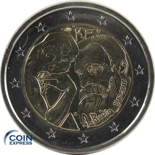 2 Euro Gedenkmünze Frankreich 2017 - Auguste Rodin