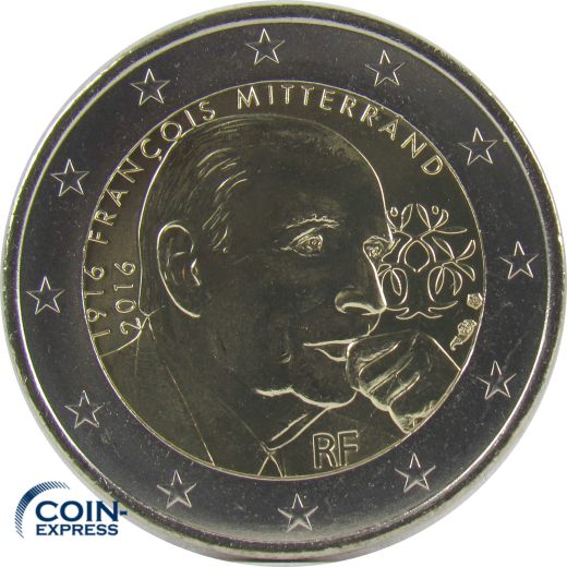 2 Euro Gedenkmünze Frankreich 2016 - Francois Mitterrand