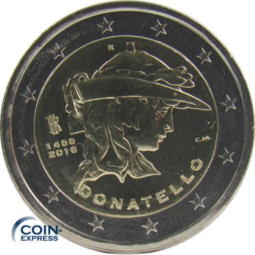 2 Euro Gedenkmünze Italien 2016 - Donatello