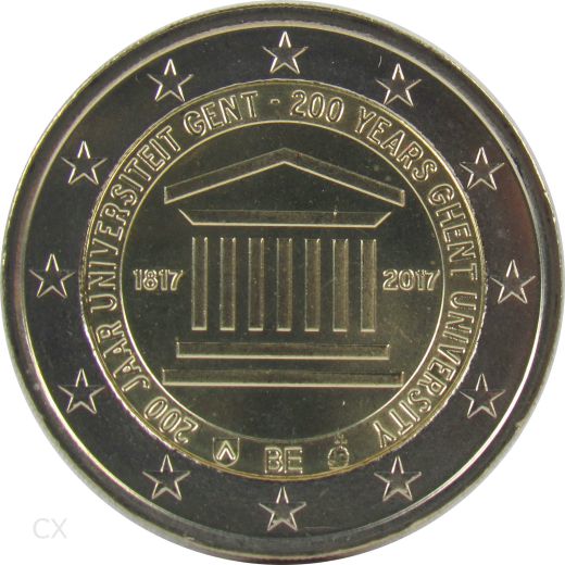 2 Euro Gedenkmünze Belgien 2017 - Universität Gent