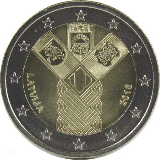 2 Euro Gedenkmünze Lettland 2018 - 100 Jahre Unabhängigkeit
