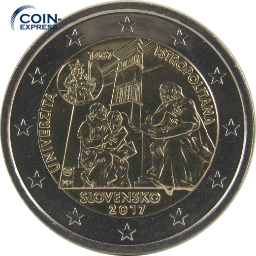 2 Euro Gedenkmünze Slowakei 2017 - Universitas Istropolitana