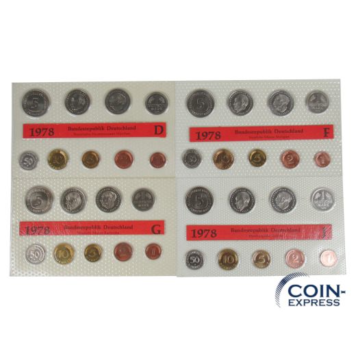 DM Kursmünzensätze Deutschland 1978 Stempelglanz - DFGJ