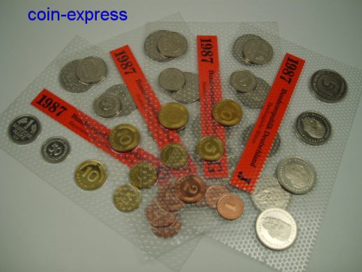 DM Kursmünzensätze Deutschland 1987 Stempelglanz - DFGJ