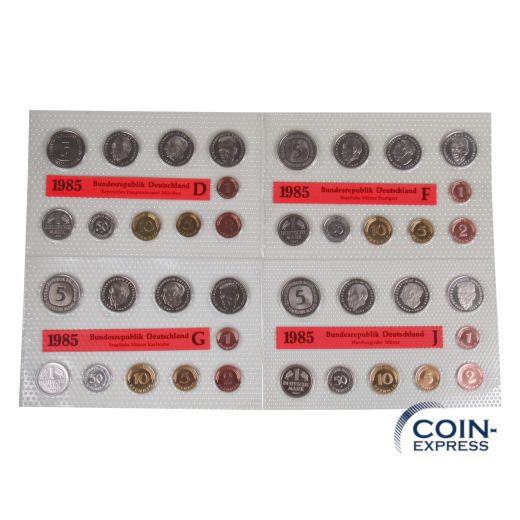 DM Kursmünzensätze Deutschland 1985 Stempelglanz - DFGJ