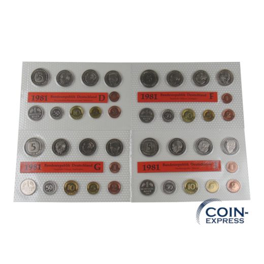 DM Kursmünzensätze Deutschland 1981 Stempelglanz - DFGJ