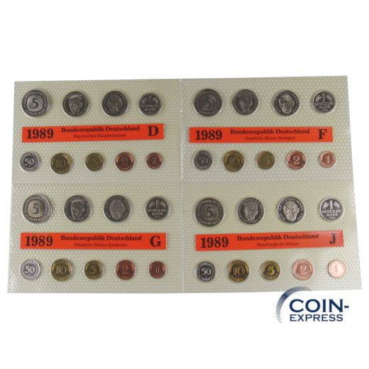 DM Kursmünzensätze Deutschland 1989 Stempelglanz - DFGJ