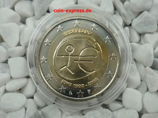 2 Euro Gedenkmünze Niederlande 2009 - Europäische Währungsunion