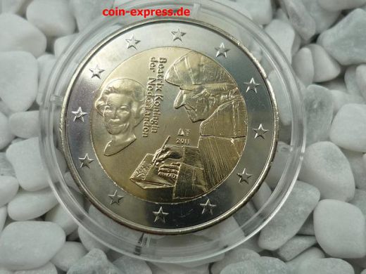 2 Euro Gedenkmünze Niederlande 2011 - Erasmus von Rotterdam