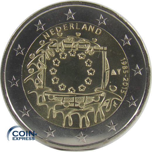 2 Euro Gedenkmünze Niederlande 2015 - 30 Jahre Europaflagge