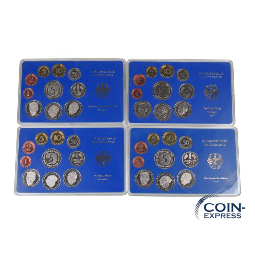 DM Kursmünzensätze Deutschland 1984 PP DFGJ