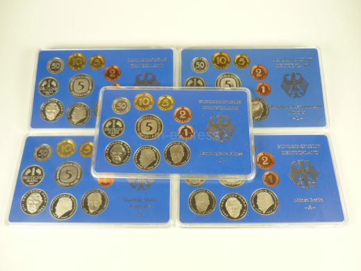 DM Kursmünzensätze Deutschland 1994 PP ADFGJ