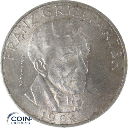 25 Schilling Gedenkmünze Österreich 1964 - Franz Grillparzer