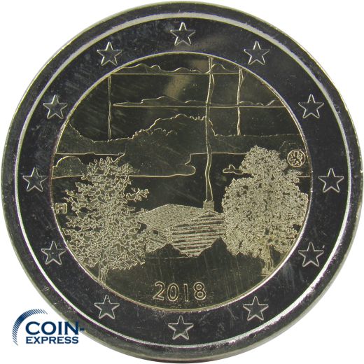 2 Euro Gedenkmünze Finnland 2018 - Finnische Saunakultur