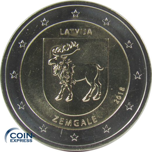 2 Euro Gedenkmünze Lettland 2018 - Region Zemgale